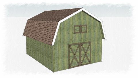 Gambrel Roof Barn Shed Plans