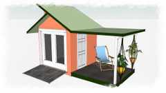 Shed with Overhang Roof