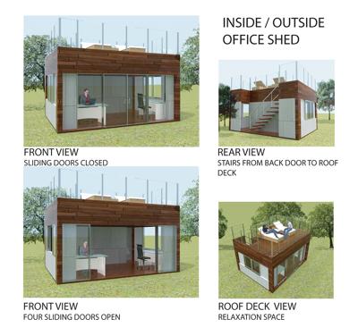 Inside Outside Office Shed