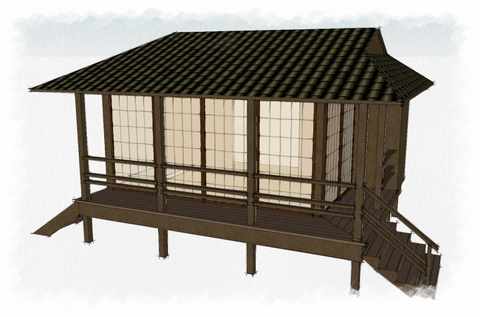 Japanese Garden Shed for the harmonious soothing garden