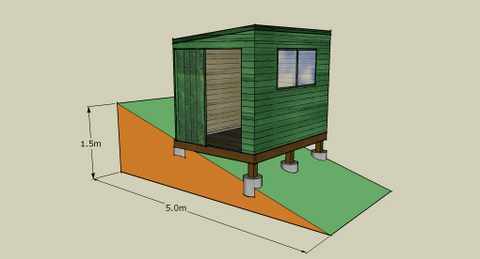 Building a shed on unlevel ground can be quite a challenge - here are 