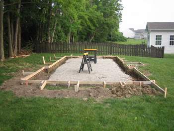 The foundation dug and ready for concrete