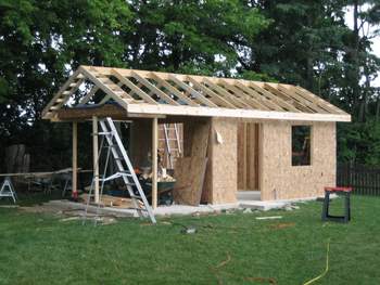 How to build trusses for a 12x16 shed, rocking horse 