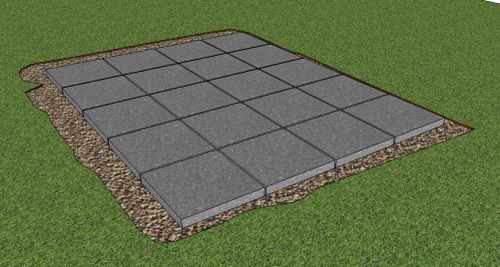 ... is a sort of utility patio on which to start building the Shed Floor
