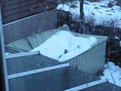 Metal Roof for a Storage Shed