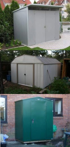 three styles of metal storage shed from three very different manufacturers - Garden Sheds With A Difference three styles of metal storage shed from three very different manufacturers - Garden Sheds With A Difference