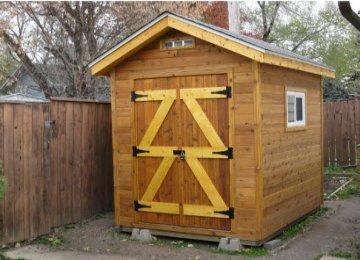 shed with cedar siding