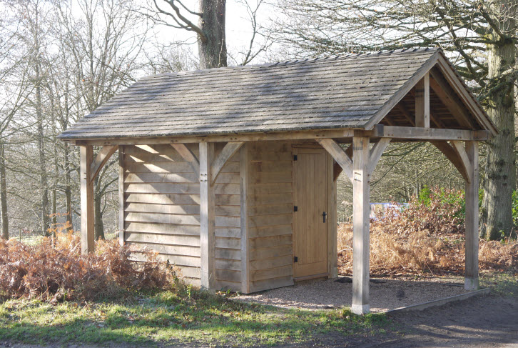 oak framed shed