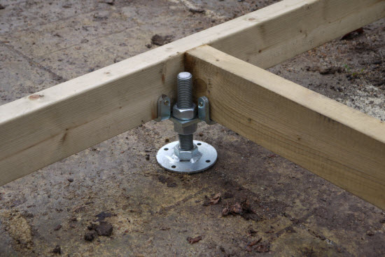 how to build an adjustable shed base