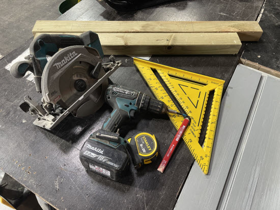 shed wall building tools