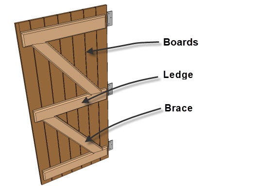 Traditional Frame Ledge and Brace door. Side gate. Bench Joinery