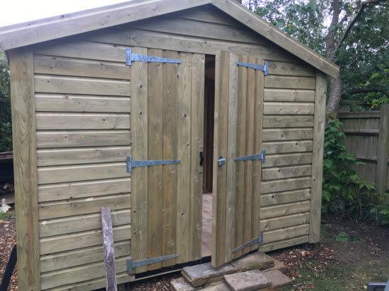 Double door shed