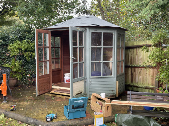 Re-roofing a summerhouse