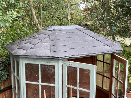 Re-roofing a summerhouse