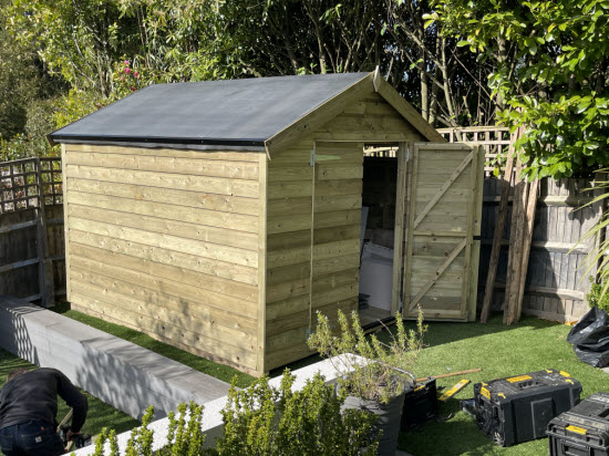 Shed clad in Shiplap