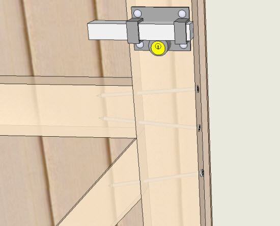 framed ledged and braced shed door