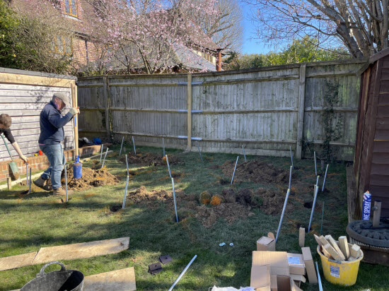 shed supported on a shed pier foundation