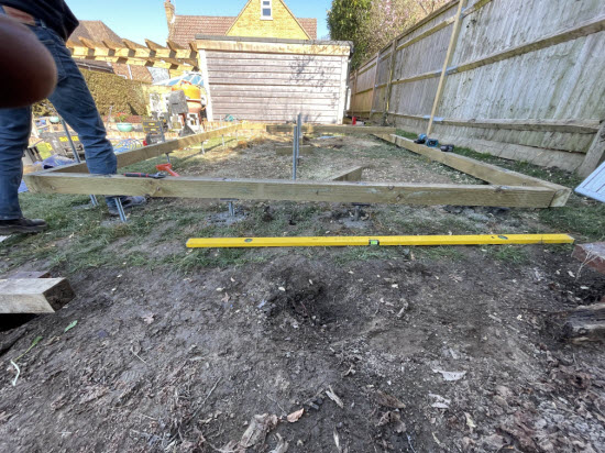 shed supported on a shed pier foundation