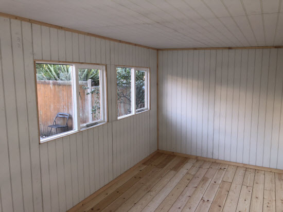 lining a shed with moisture resistant mdf