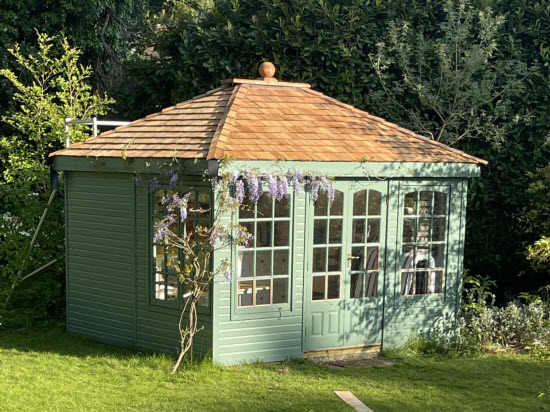 Malvern summerhouse with cedar roof