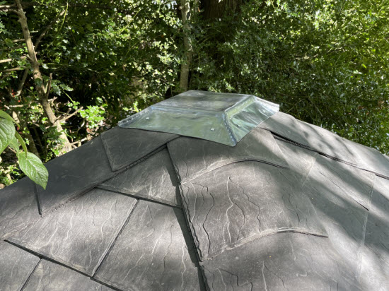 Lead roof cap to Malvern summerhouse