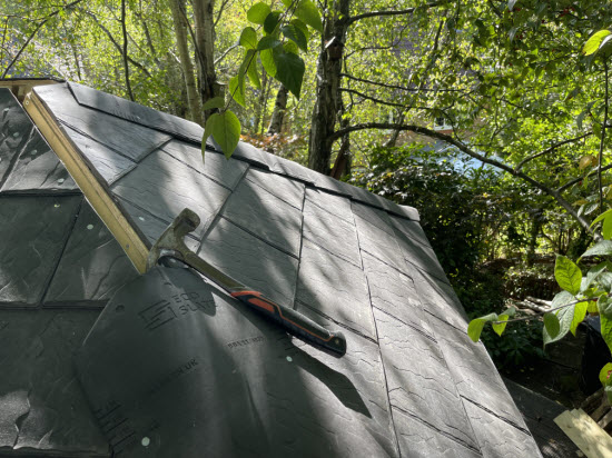 Detail of Ecoslate roof
