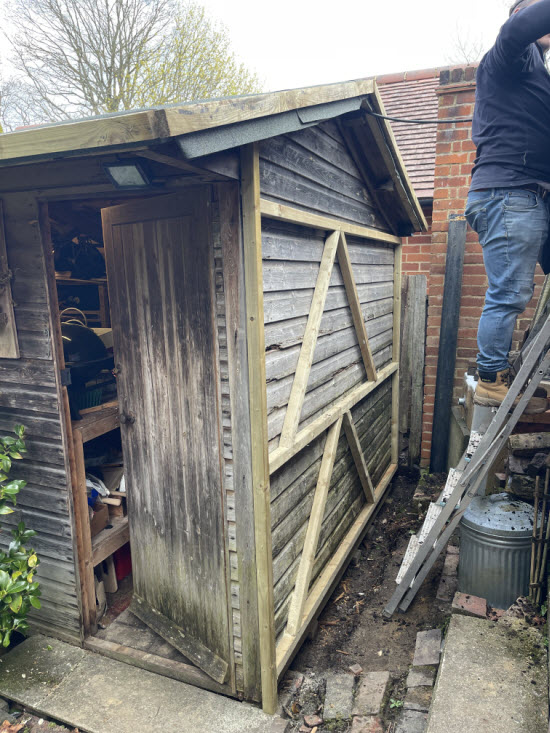 battens on shed wall for shed cladding
