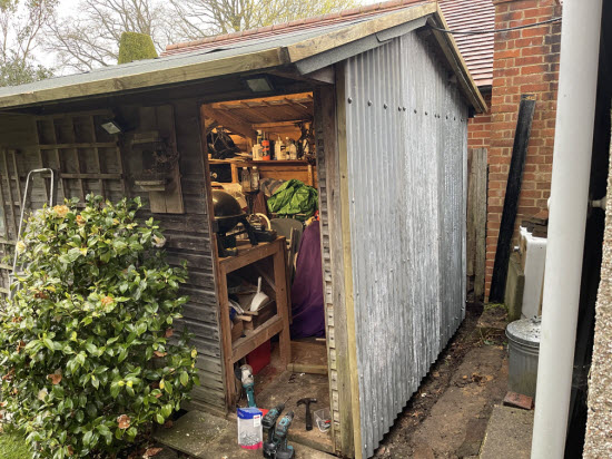 shed cladding repair complete
