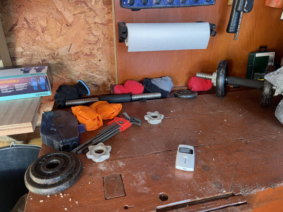 the location of the shed damp recorder