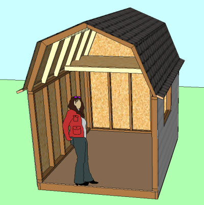 Think about a shed loft to make the most of the space in 