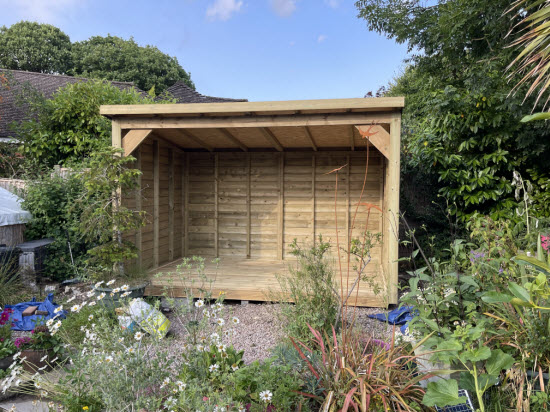 A garden shelter