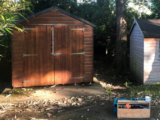 Damaged shed