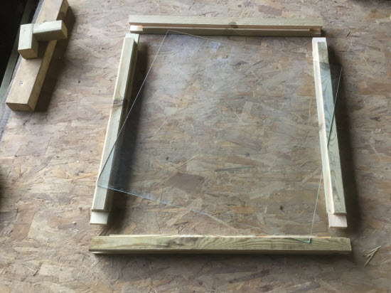 Shed window frame