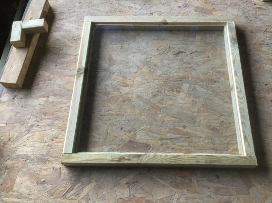 Shed window frame