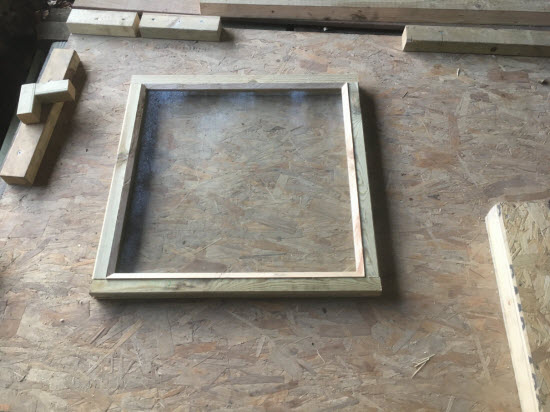 Shed window frame