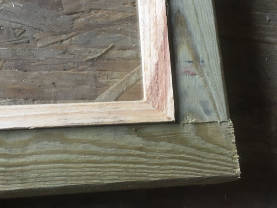 Shed window frame