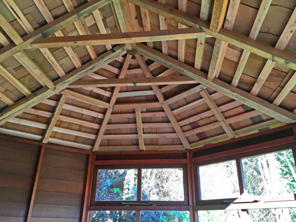 inside of summerhouse roof