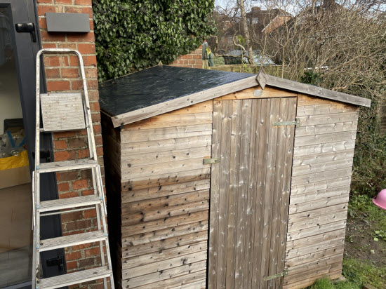 DPC used as shed roofing material